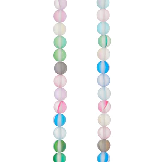 Multicolor Matte Glass Round Beads by Bead Landing